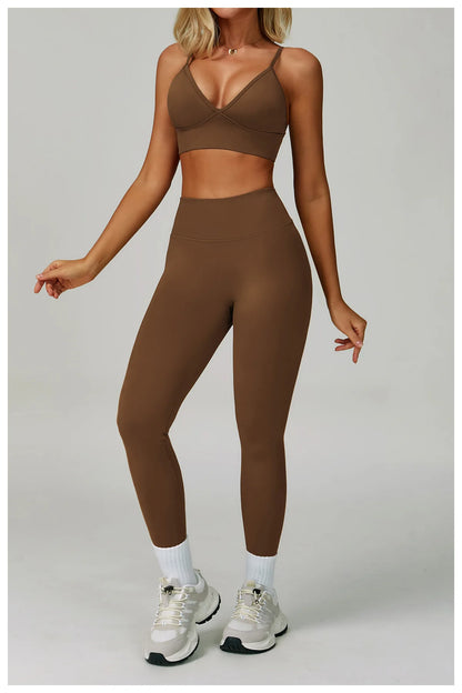 2/3PCS Yoga Suit Sports Set Women Tracksuit Gym Set Seamless Running Workout Set Push Up Long Sleeve Sports Jacket Yoga Clothing