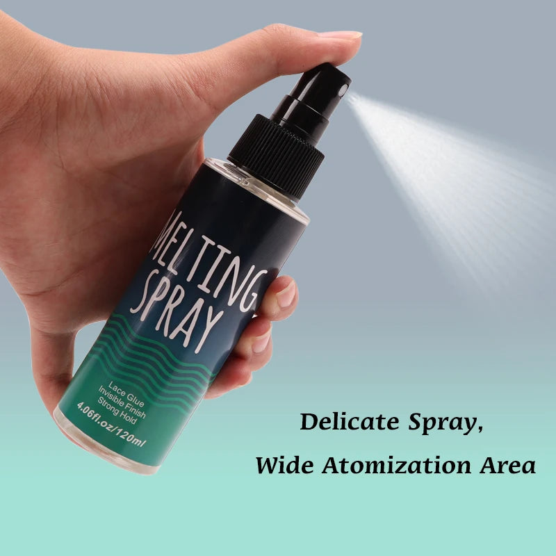 120Ml Lace Melting Spray Seamless Finish Glue Spray Wig Melting Spray &amp; Hair Adhesive For Lace Wigs Strong Invisible Lace Glue