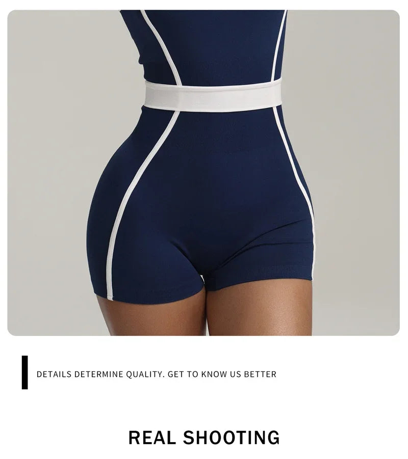 Women's Tracksuit Seamless Yoga Set Yoga Jumpsuits One Piece Workout Rompers Sportswear Gym Set Workout Clothes Women Bodysuit