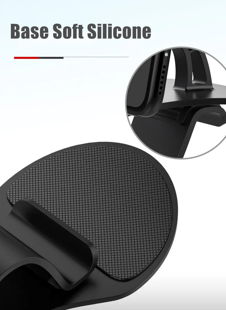 360° rotating car phone holder, universal car dashboard mount, self-gripping mount, fixed phone holder.