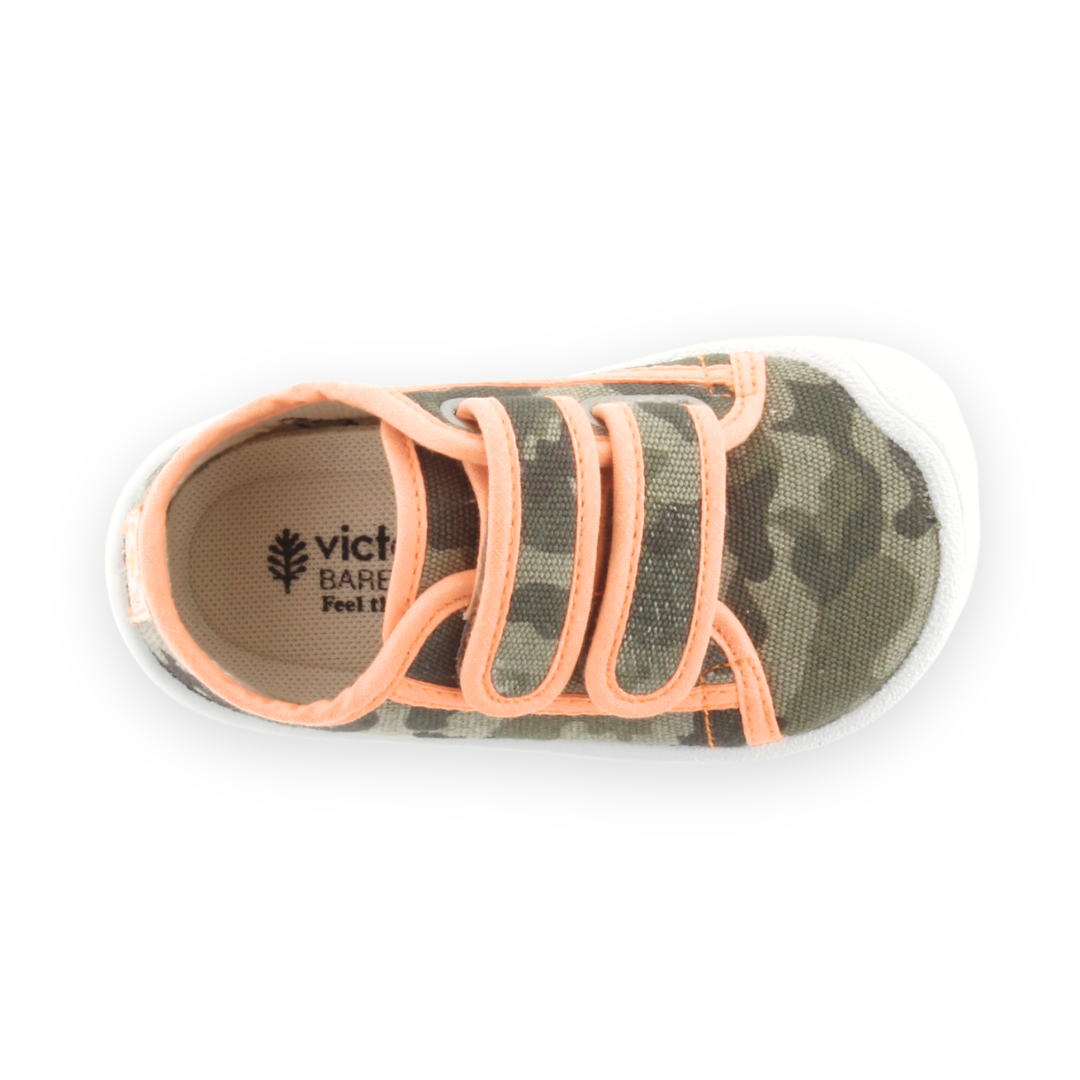 Bosco Canvas Velcro Camouflage Barefoot Sneakers - Victoria