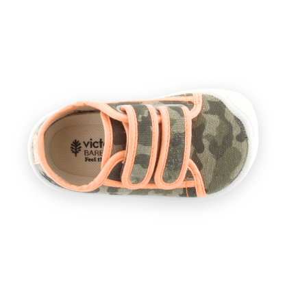 Bosco Canvas Velcro Camouflage Barefoot Sneakers - Victoria
