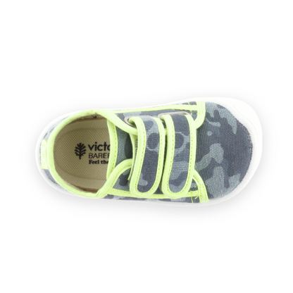 Bosco Canvas Velcro Camouflage Barefoot Sneakers - Victoria