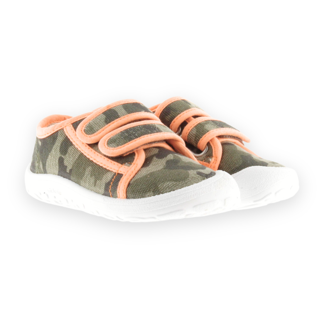 Bosco Canvas Velcro Camouflage Barefoot Sneakers - Victoria
