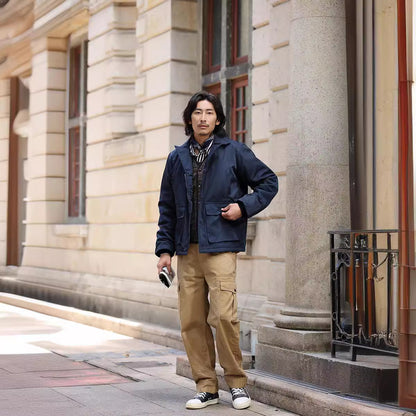 Men's extra-thick printed cotton jacket