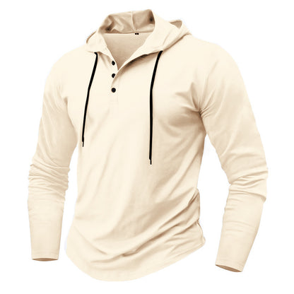 Sports Fitness Hooded Long Sleeve Men's Top
