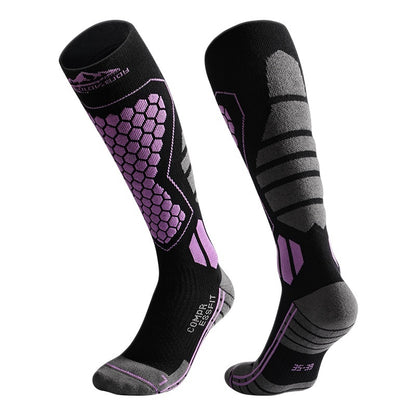 Professional winter long wool ski socks