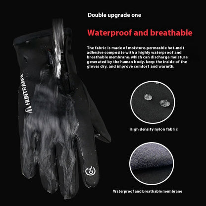 USB Electric Heating Gloves Winter Outdoors Sports Skiing Warm Waterproof Non-slip