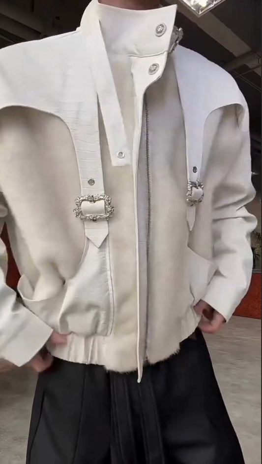 Men's Fashion Deconstructed Stand Collar Jacket