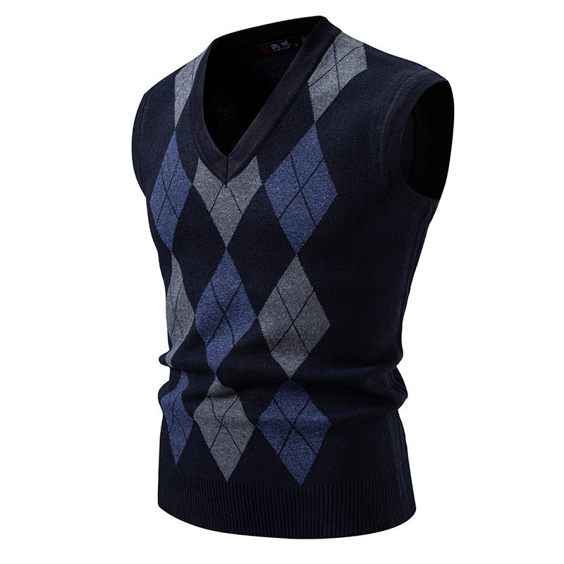 Women's Fashionable Plaid Pullover Leisure Sweater