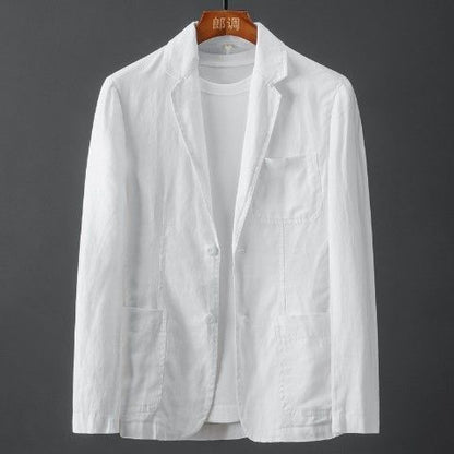 Solid Color Suit Linen Men's Spring And Summer
