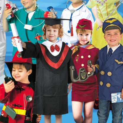 Children's Captain's Outfits, Girls Stewardess Clothing, Holiday Party Performance Wear