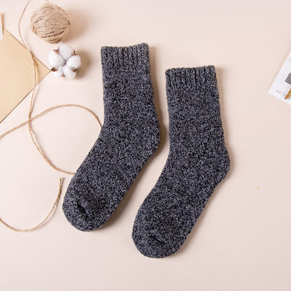 Men's Thick Wool Socks, Plush, Warm, Retro Checker