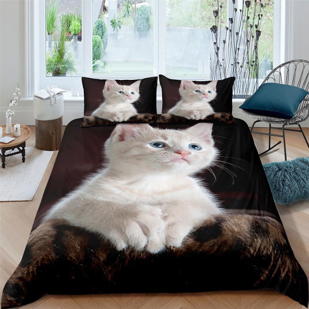 Pet Cat Pattern Down Quilt Cover