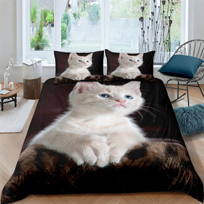 Pet Cat Pattern Down Quilt Cover