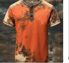 Men's Fashion Printed Hip Hop Casual Sports Button Short Sleeve