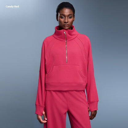 Sports Sweater Women's Turtleneck Pullover Jacket