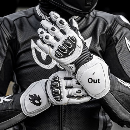 Glove Motorcycle Track Long Carbon Fiber