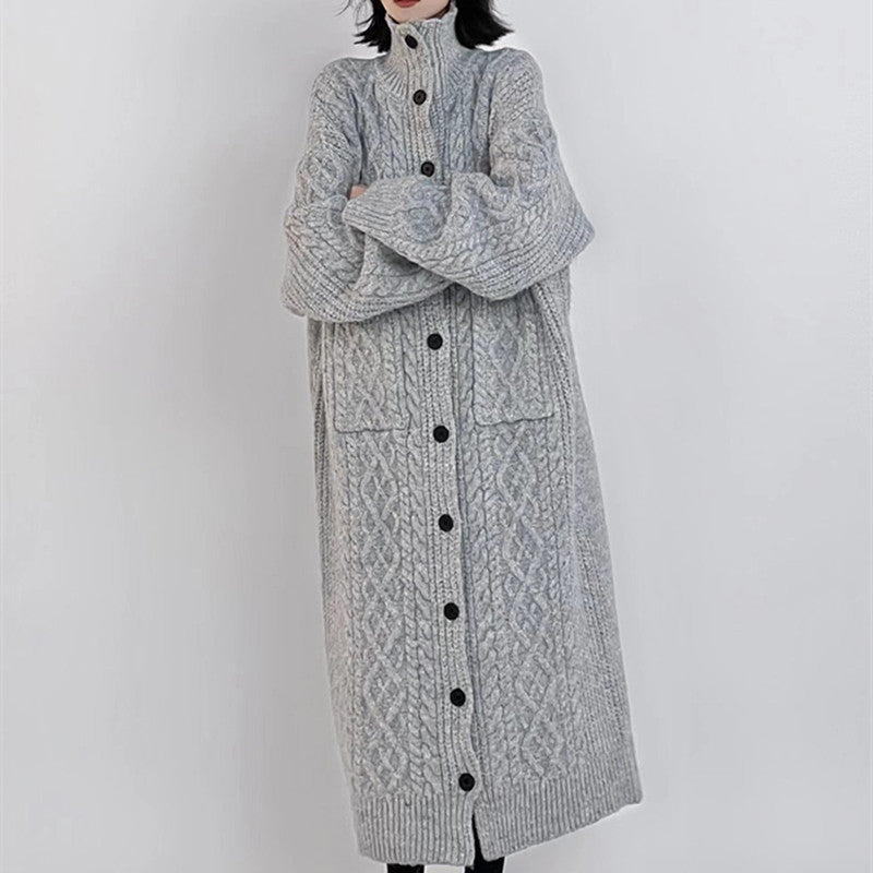 Women's Casual Knitted Cardigan Long-cut Coat Sweater
