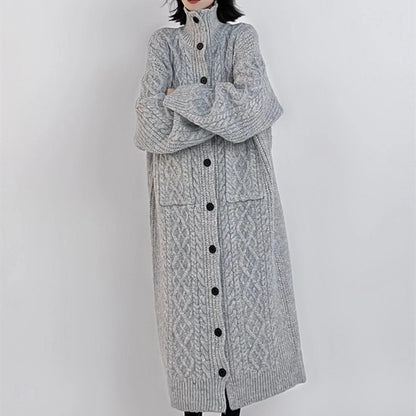 Women's Casual Knitted Cardigan Long-cut Coat Sweater