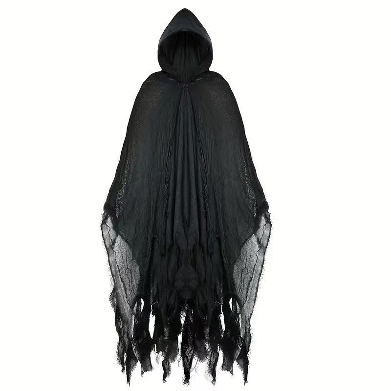 Halloween Witch Cloak, Skull Patterned Clothing, Death Costume, Props