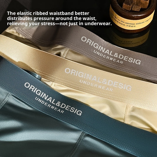 Men's Satin Light Luxury Ice Silk Underwear Summer Breathable Boxers Shorts New Boxers