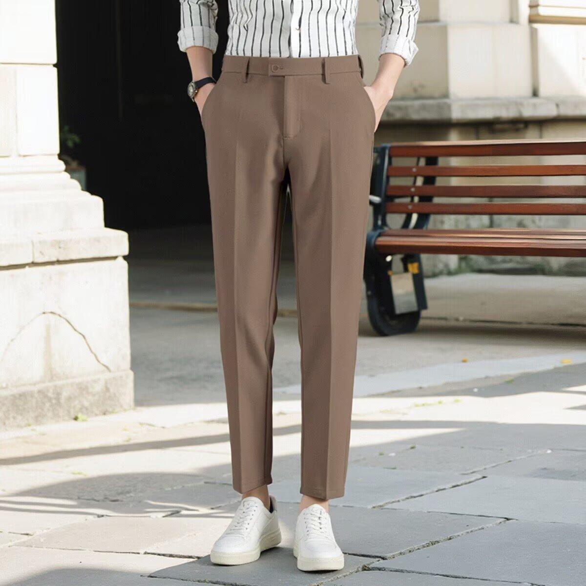 Men's Casual Korean Ankle Suit Pants