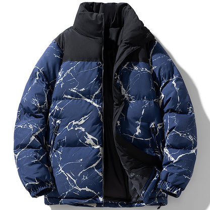 Cold-proof Stand Collar Winter Cotton Coat For Men