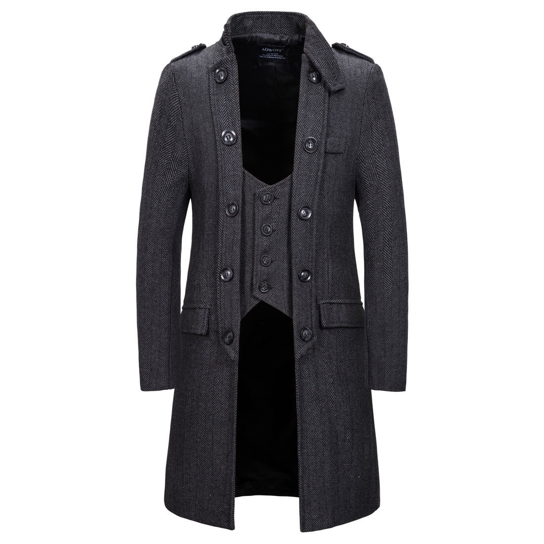 Men's Herringbone overcoat, medium European size.