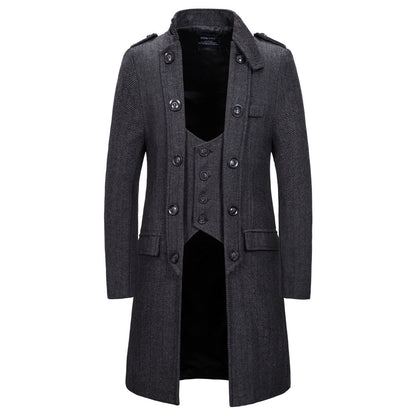 Men's Herringbone overcoat, medium European size.