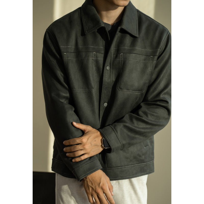 Retro Style Men's New Autumn Clothes Multi-pocket Jacket