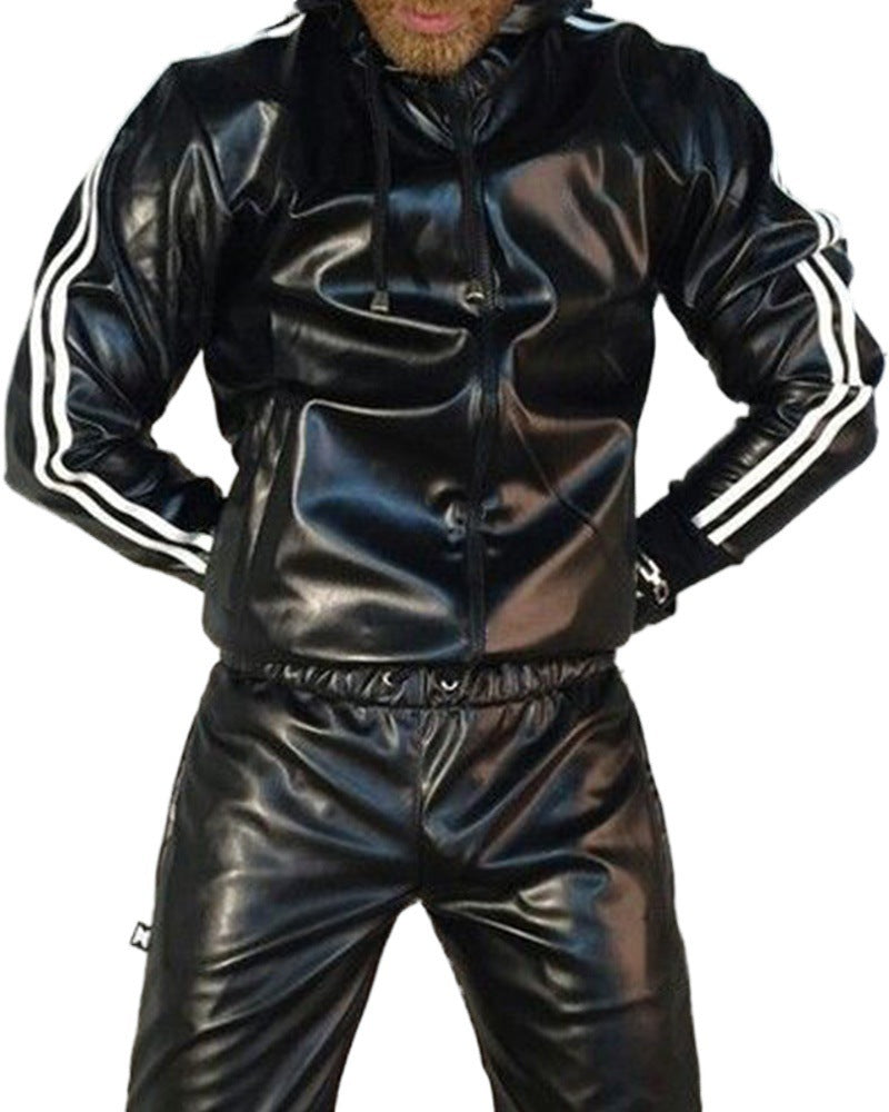 Hooded Fashion Sports Set Men
