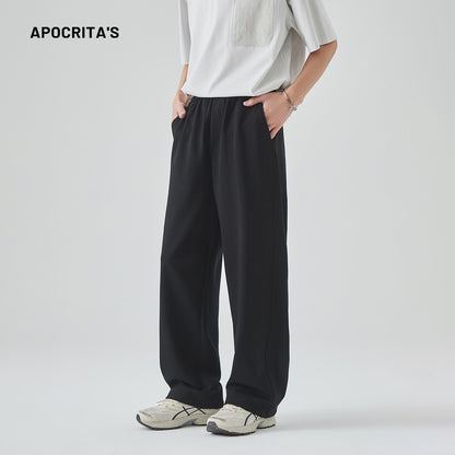 Summer Casual Pants Men's High-grade Loose Straight Lace-up