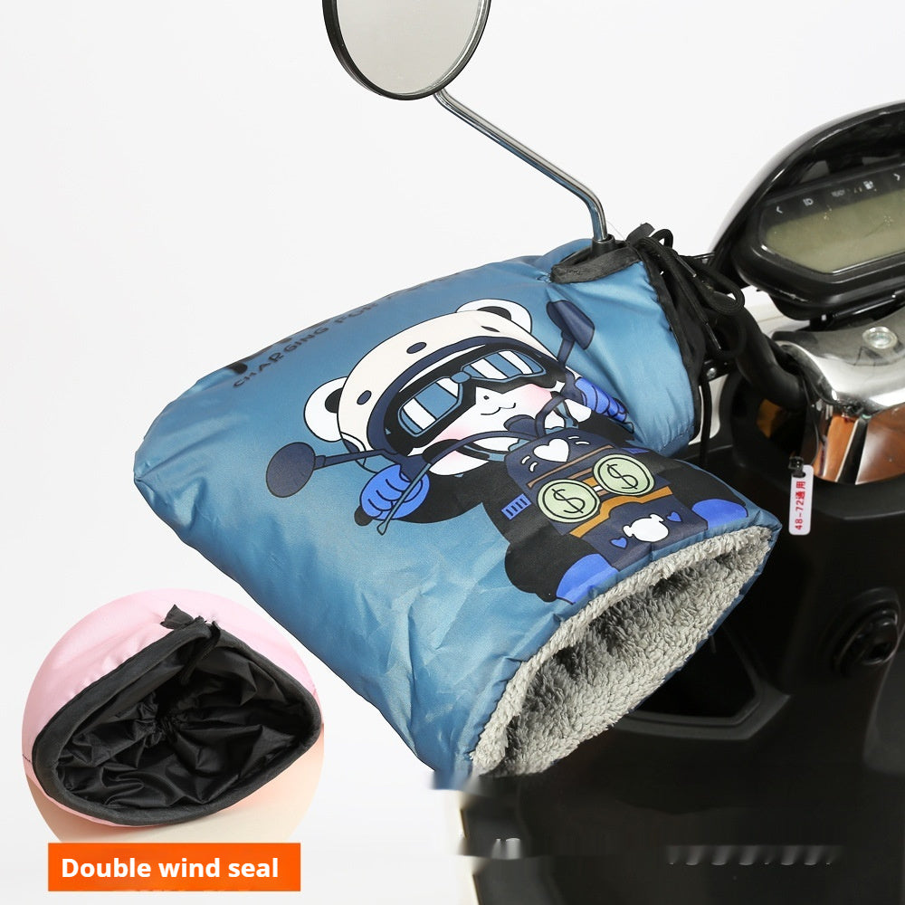 Winter Electric Motorcycle Handle Thickened Waterproof