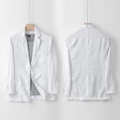 Men's Linen Suit Jacket Casual Small Suit Loose Casual Clothes