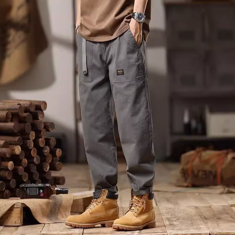 Men's Autumn Straight High Waist Overalls