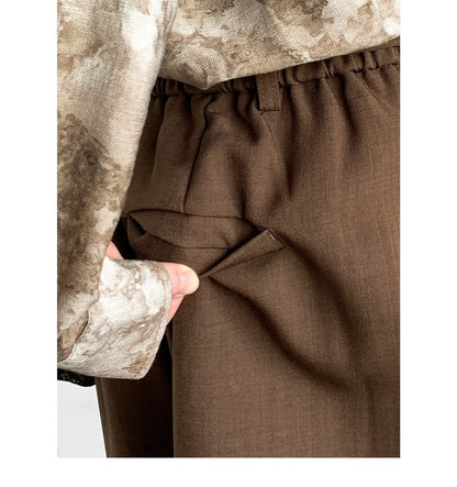 Loose Leisure All-match Draping Straight Trousers