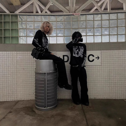 Dark Style Street Punk Men's And Women's Long Sleeves Top