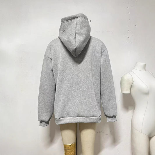 Rainbow Bar Printed Hoodie Retro Long-sleeved Sweater