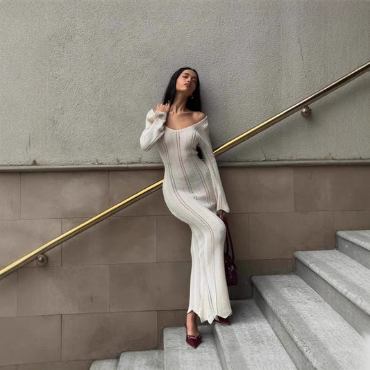 Women's Casual Thin Hollow Sheath Dress