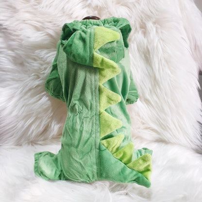 Funny Pet Dog Halloween Dinosaur Transformation Costume