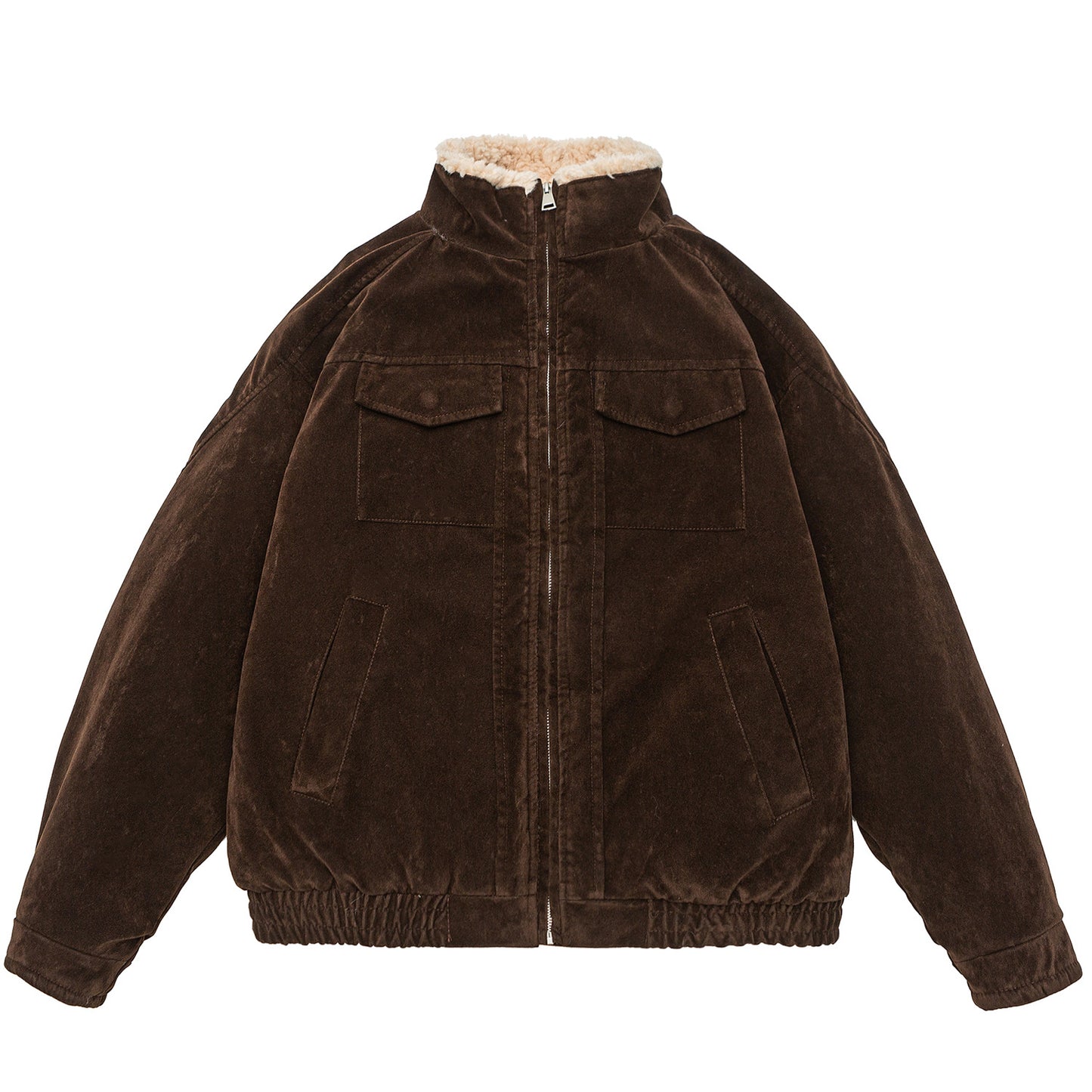 Retro Stand-up Collar Cotton-padded Loose Cotton Coat Workwear Cotton-padded Jacket