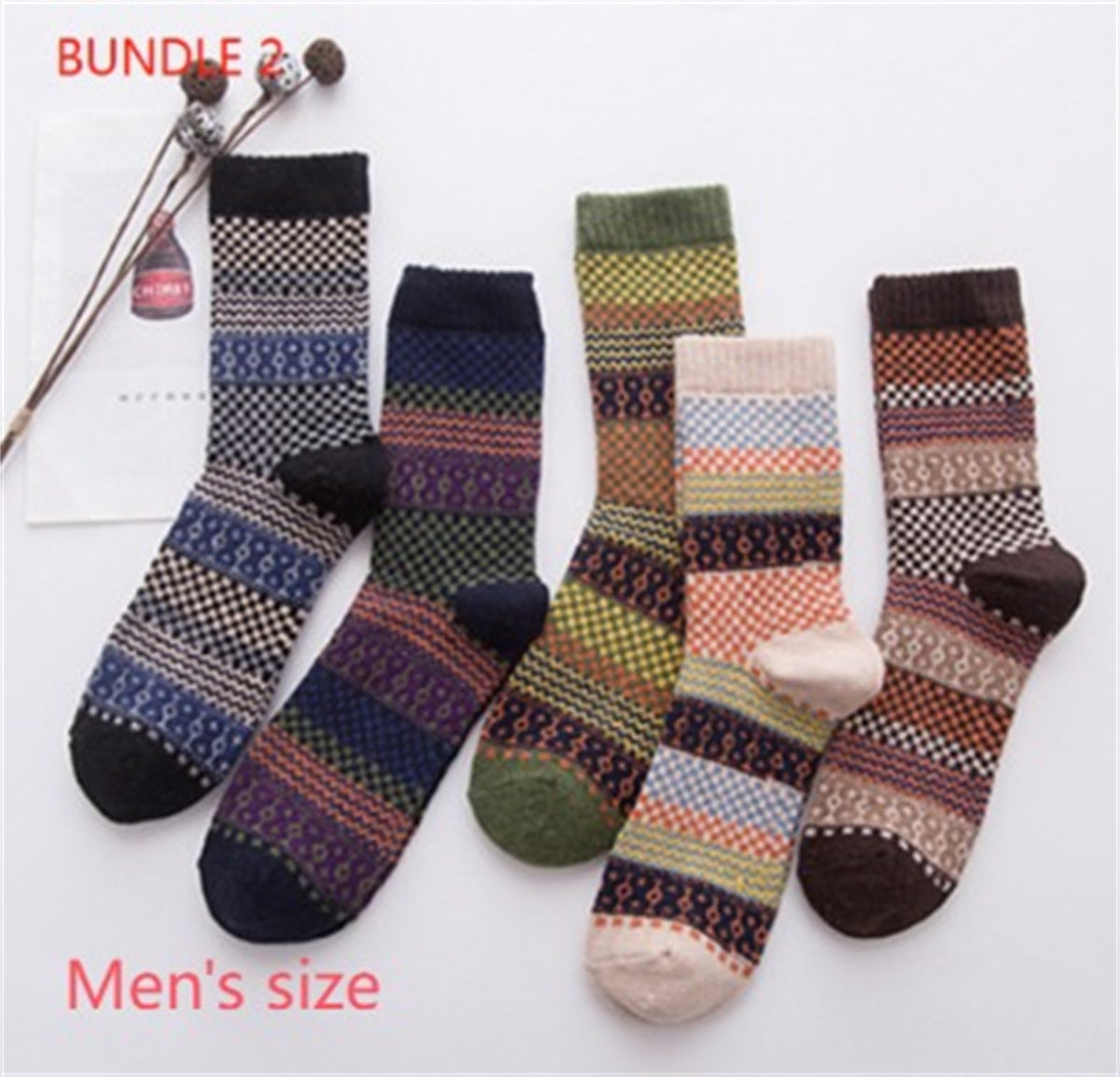 Winter Thick Warm Stripe Woolen Socks Casual Sock Business Socks