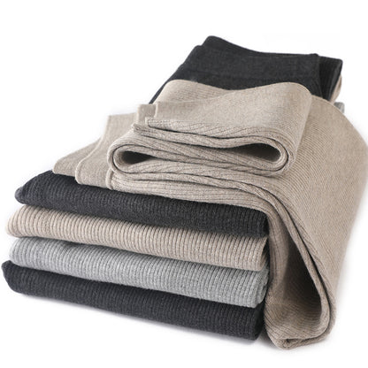 Men's And Women's New Stripe Wool Skinny Pants