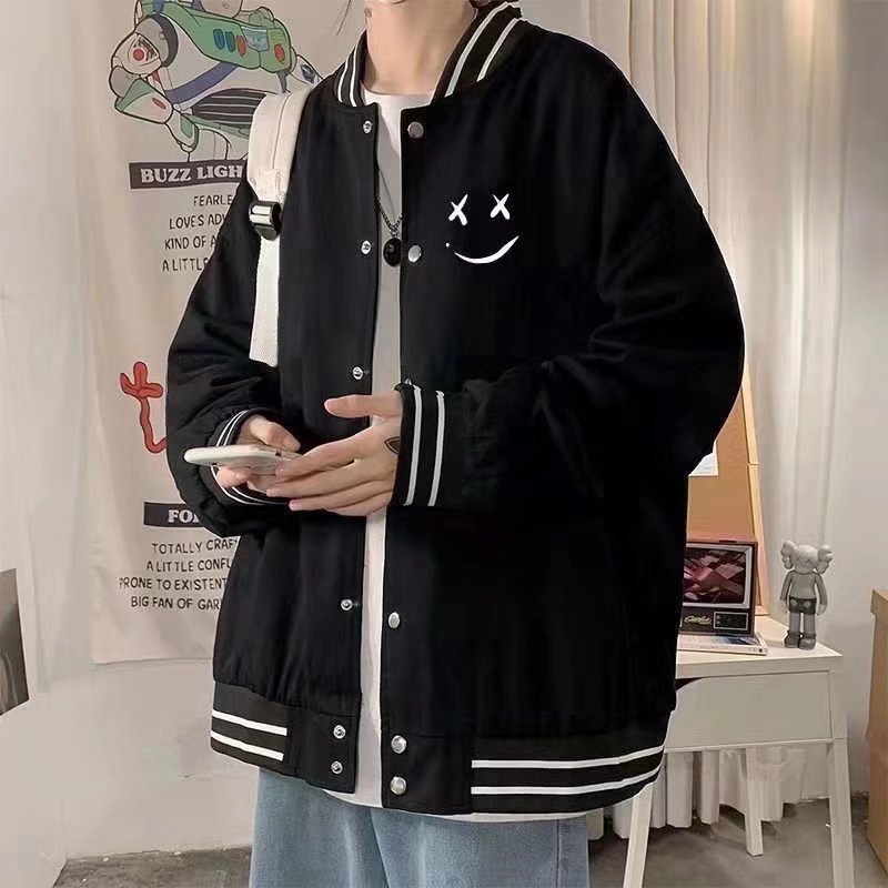 Men's Autumn And Winter Fashion Brand Ins Loose Hong Kong Style Baseball Uniform Coat Coat