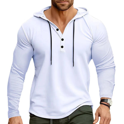 Sports Fitness Hooded Long Sleeve Men's Top
