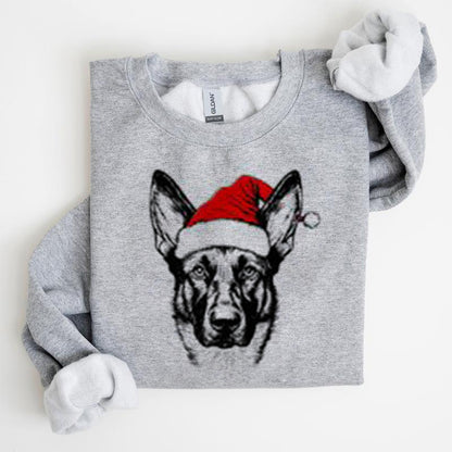 Christmas Puppy Print Polyester Round Neck Sweatshirt Unisex