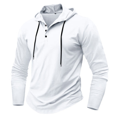 Sports Fitness Hooded Long Sleeve Men's Top