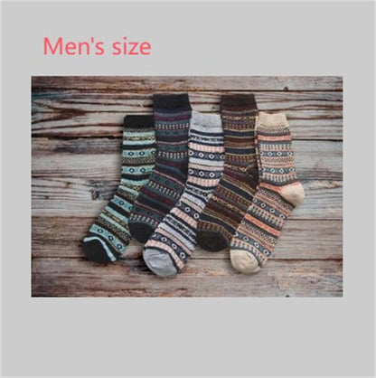 Winter Thick Warm Stripe Woolen Socks Casual Sock Business Socks