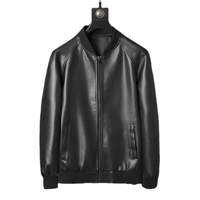 Men's Slim Fit Trendy Washed Leather Jacket